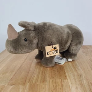Kosen Of Germany Realistic Plush Rhino Rhinoceros Stuffed Animal - Picture 1 of 11