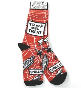 Primitives by Kathy Socks Trick Or Treat Smell My Feet Novelty Socks Orange - Picture 1 of 2