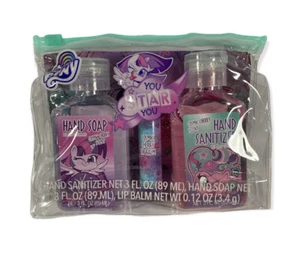 My Little Pony Kids Gift Set Hand Soap 3 fl oz, Lip Balm 0.12 oz In w/Travel Bag - Picture 1 of 4