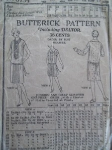 Antik E M Scarbrough Sons Austin Texas 1915 Nähmuster Butterick 6754 Mädchen - Bild 1 von 7