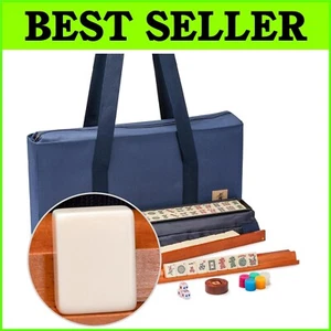 Complete Sapphire American Mahjong Set with Racks, Pushers, and Lightweight Case - Picture 1 of 11