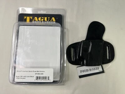 Tagua Extra Protection Quick Draw Belt Holster Ruger 380 With Laser Black RH - Image 1 of 4