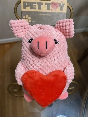 Giftable World Pet Toy  | 8”  Pig With  squeaker. - Image 1 of 4
