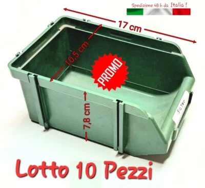 10 Cassetto Scatola Contenitore Impilabile Componibile da Magazzino Garage Terry - Immagine 1 di 4