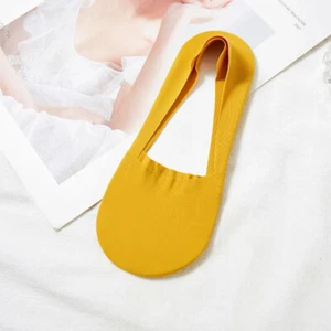 Yellow Women Socks Low Cut Breathable Cotton One Size Boat Sock - Picture 1 of 1