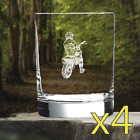 Lunettes à whisky Dirt Bike Rider x4 doubles 14 onces premium à l'ancienne NEUF