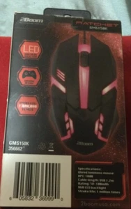 2Boom® Ratchet Wired Gaming Mouse with LED Backlighting, GMS150K - Picture 1 of 1