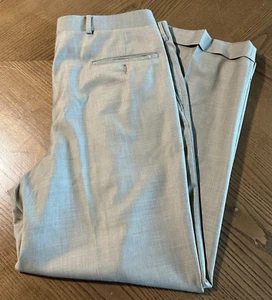 Pantalones Coppley Para Hombres 34R Gris Chino Vestido Pantalón Super 130's Lana Pierna Recta 34x29 - Imagen 1 de 5
