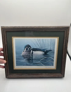 Vintage Don Li-Leger Signed Wood Duck Framed Matted Art! - Picture 1 of 8