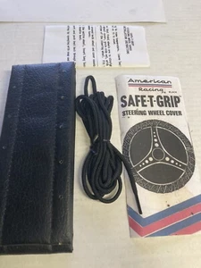 AMERICAN RACING SAFE-T-GRIP Steering Wheel Cover BLACK GRAIN 14"-16" - Picture 1 of 3