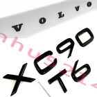 For Volvo + XC90 T6 Rear Trunk Lid Letter Badge Nameplate Emblem Gloss Black 3P Volvo XC90