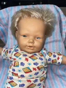 1987 Berjusa Spain Doll 21" Blonde Rooted Hair Cloth Vinyl Realistic TLC - Picture 1 of 13