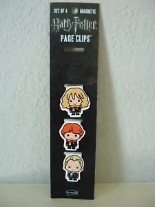 Harry Potter Magnetic Page Clips Bookmarks - Hermione, Ron & Draco - Picture 1 of 3