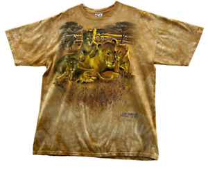 Vintage Liquid Blue T Shirt Lion Habitat MGM Grand Las Vegas 2000 Size XL