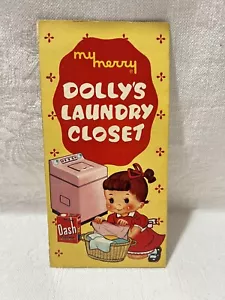 Vintage 1957 My Merry - "DOLLY'S WASH CLOSET" 4" x 8" Karton NUR ausklappbar - Bild 1 von 14