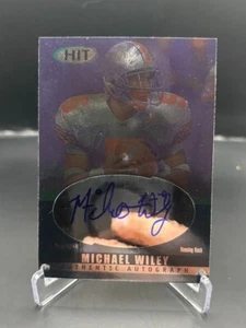 Michael Wiley 2000 SAGE Hit Auto Emerald #A5 Rookie Auto RC Football Card - Picture 1 of 2