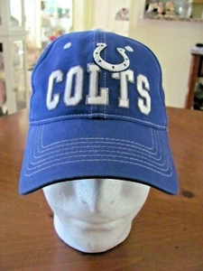 COLTS INDIANAPOLIS NFL ROYAL BLUE & WHITE BASEBALL HAT ~ONE SIZE ADJUSTABLE NWOT - Picture 1 of 6