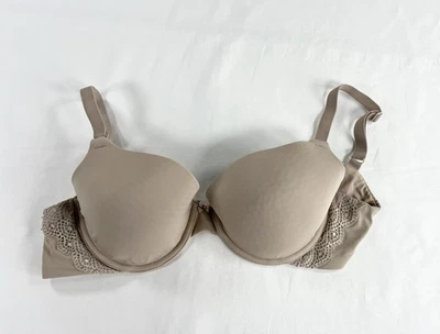 Motherhood Intimates Nursing Bra Size 34D Beige Lace Accent Multi-Way A7120 - Image 1 of 4
