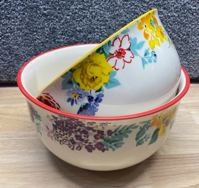 Juego de 2 cuencos de anidación The Pioneer Woman Garden Meadows RARO Foto 1 de 4