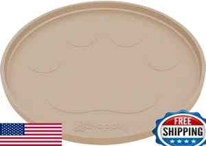 Hundefuttermatte rund 10" - erhöhte Kanten, auslaufsicher, Wasser & Futternapf Tischset - Bild 1 von 7