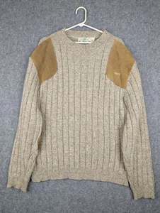 Vintage Orvis Wollmischung Angeln Pullover braun Leder Patches Rundhalsausschnitt Herren M USA - Bild 1 von 8