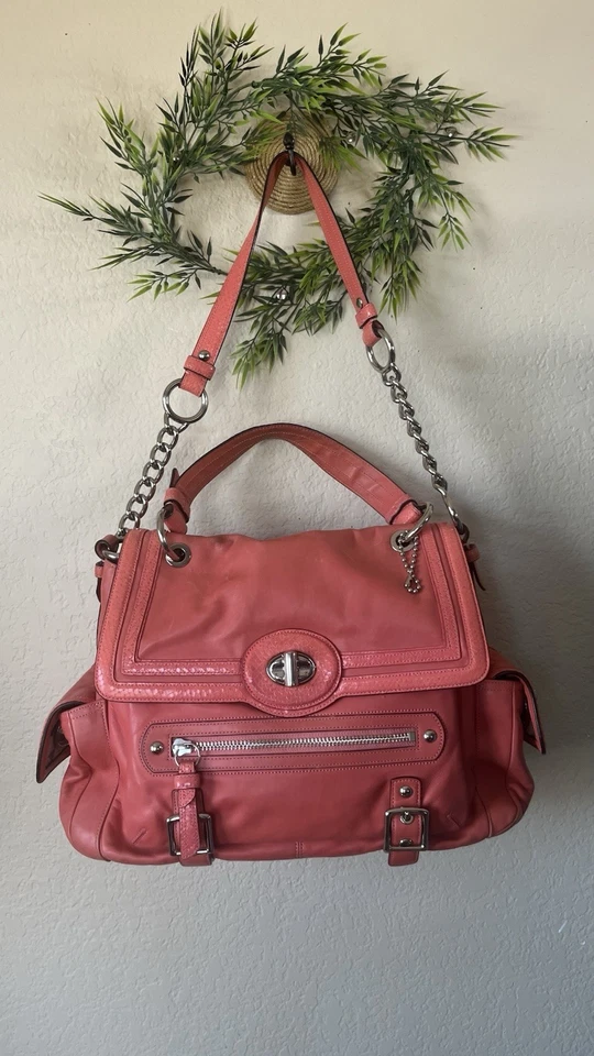 Coach Ltd Ed Sydney Melon Leather Convertible Top Handle Shoulder Bag Tote 14813 - Image 1 of 4