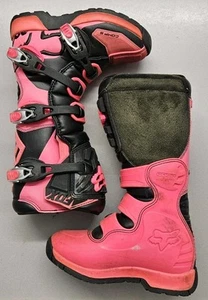 GEBRAUCHT IN GUTEM ZUSTAND FOX COMP 5 ROSA DAMEN/MÄDCHEN MOTOCROSS STIEFEL GR 36 UK3 - Bild 1 von 4