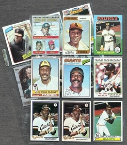 Lot of 15 Different 1970-2004 Willie McCovey Giants Padres HOFer Baseball Cards - Bild 1 von 5
