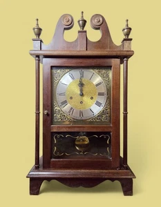 Ridgeway Westminster Chime Mantel Shelf Clock Vintage Scroll & Pillar Works - Picture 1 of 9