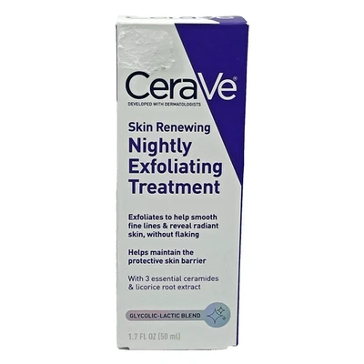 CeraVe Skin Renewing Nightly Exfoliating Treatment Serum - 1.7 fl oz - Image 1 of 4