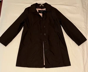 MP (10-12) Lands End Chocolate Brown Raincoat Removable Quilted Lining - Picture 1 of 24