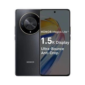 HONOR Magic6 Lite Midnight Black 512GB 6.78" DS 108MP SIM Free UK Smartphon - Picture 1 of 9