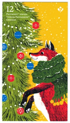 2025 Canada SC#BK-Christmas-Fox-booklet of 12-M-NH - Image 1 of 3
