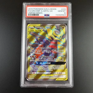 PSA 10 Garchomp & Giratina GX 228/236 Pokemon Unified Minds Rainbow Graded Card - Picture 1 of 4