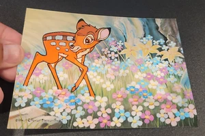 Bambi and Skunk Flower c1982 Vintage 3D Lenticular Tokyo Disneyland UNP Postcard - Picture 1 of 3