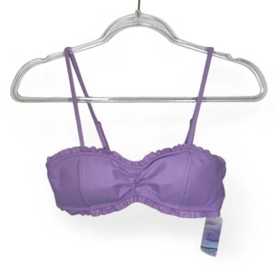 Forever 21 новый с Ярлыками лаванда фиолетовый оборки бандо бикини с ремнями 💜🌫️🛁 - Изображение 1 из 4