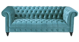 Turkis Chesterfield Wohnzimmer Modern Design Couchen Sofa Kreative Möbel Stoff - Bild 1 von 7
