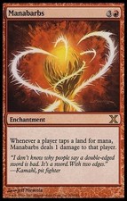 1X Manabarbs - Tenth Edition - EX, Foil Japanese - MTG CARD