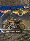 Hot Wheels Harley Davidson Fat Boy 1:18 Die Cast Motorcycle New In Pack!!!!