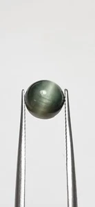 Natural Loose Green Chrysoberyl Catseye 7x4mn 1.05ct Round Cabochon Gemstone - Picture 1 of 2