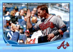2013 Topps Chrome Chris Johnson #d /199 Blue Sky Refractor Prizm Braves #159 - Picture 1 of 2