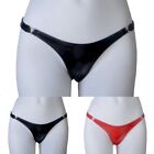 Irresistible Womens PVC Thong Lingerie Wet Look Briefs Low Waist Panties