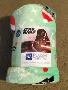 The Big One 5' × 6' Christmas Holiday Plush Throw - Vader, Yoda, Chewie, Droids - Picture 1 of 4