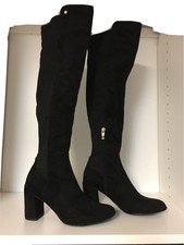 liz claiborne womens anabella over the knee block heel zip boots