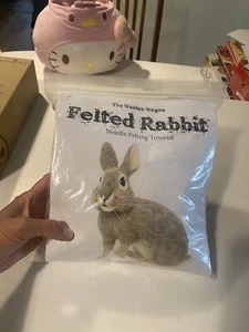 New! The Woolen Wagon Felting Kit Bunny Rabbit Brown - Picture 1 of 4