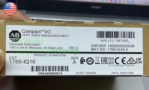 1PC New Factory Sealed AB 1769-IQ16 /A CompactLogix 16 Pt 24VDC Input Module US - Picture 1 of 1