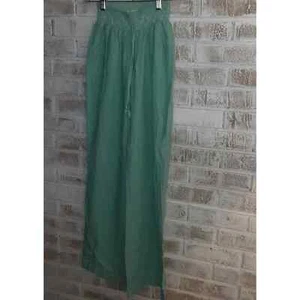 Pantalones de pierna ancha de mezcla de lino Kiss & Cry talla M Seafoam Lounge Comfort - Imagen 1 de 6