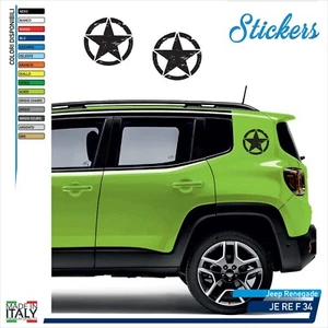 2 Adesivi Sticker Renegade Stella rovinata fianco montante posteriore small - Foto 1 di 2