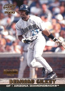 2000 Pacific Gold Arizona Diamondbacks Baseball Card #21 Bernard Gilkey/199