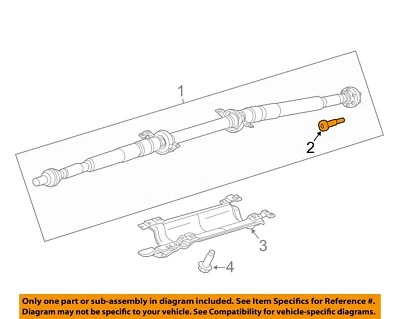 Parafuso de eixo de transmissão de suspensão traseira CHRYSLER OEM 14-22 200 68242709AA - Imagem 1 de 2